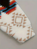 Cove Geometric Hooded Sherpa Jacket, view 5