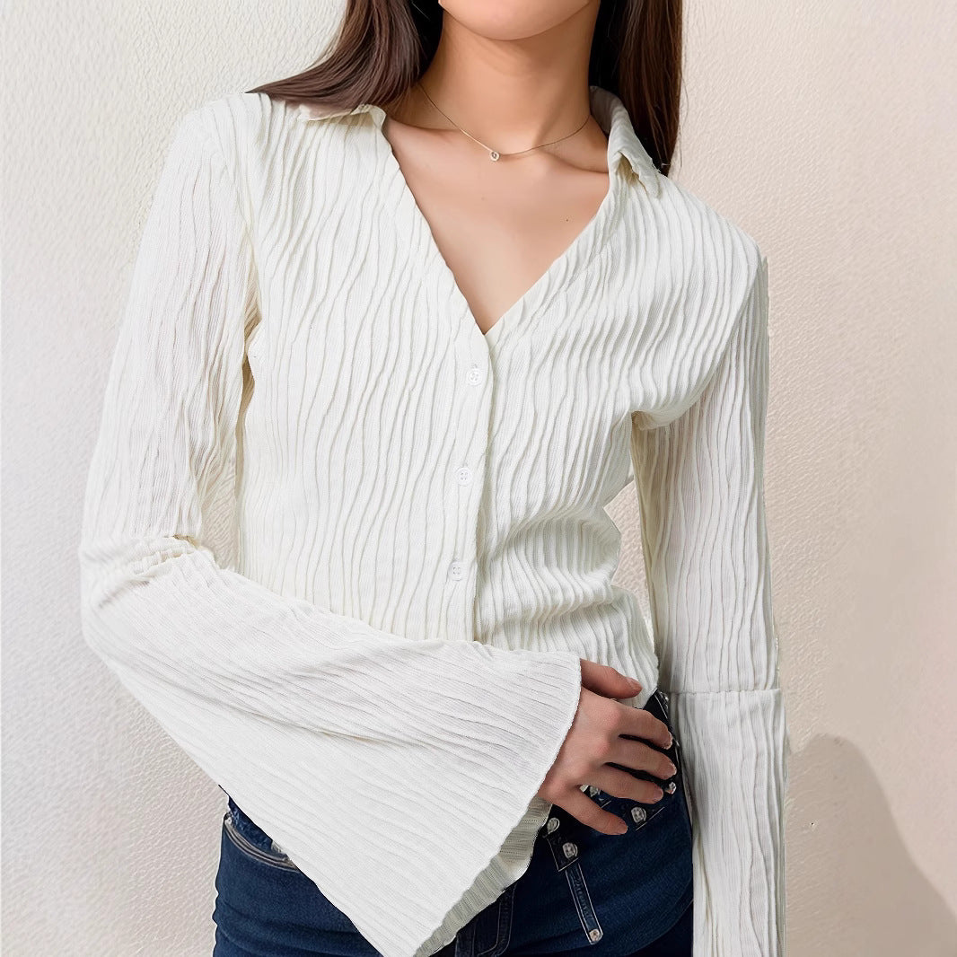 Aurelia Flared Lapel Cardigan