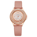 Tempo Minimalist Round Rhinestone Watch