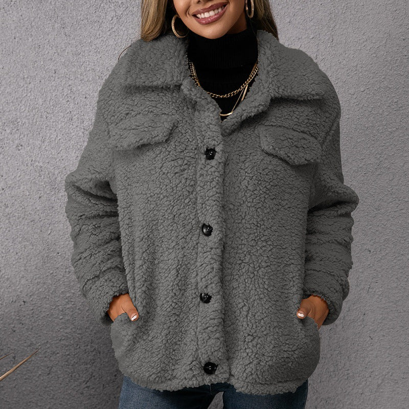 Lumen Fleece-Lined Short Single-Breasted Coat
