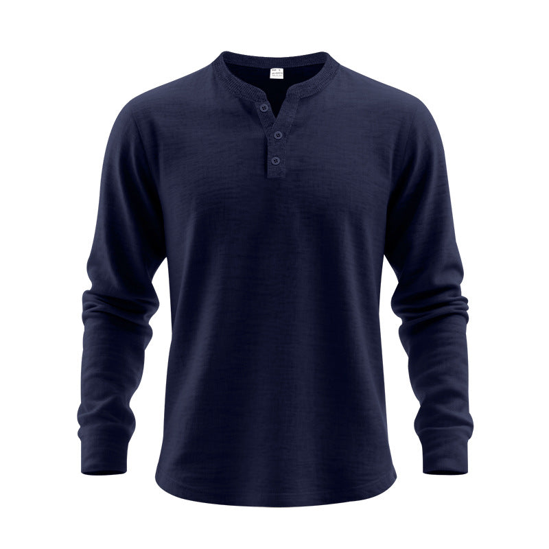 Metro Men's Relaxed Long-Sleeve Henley Shirt