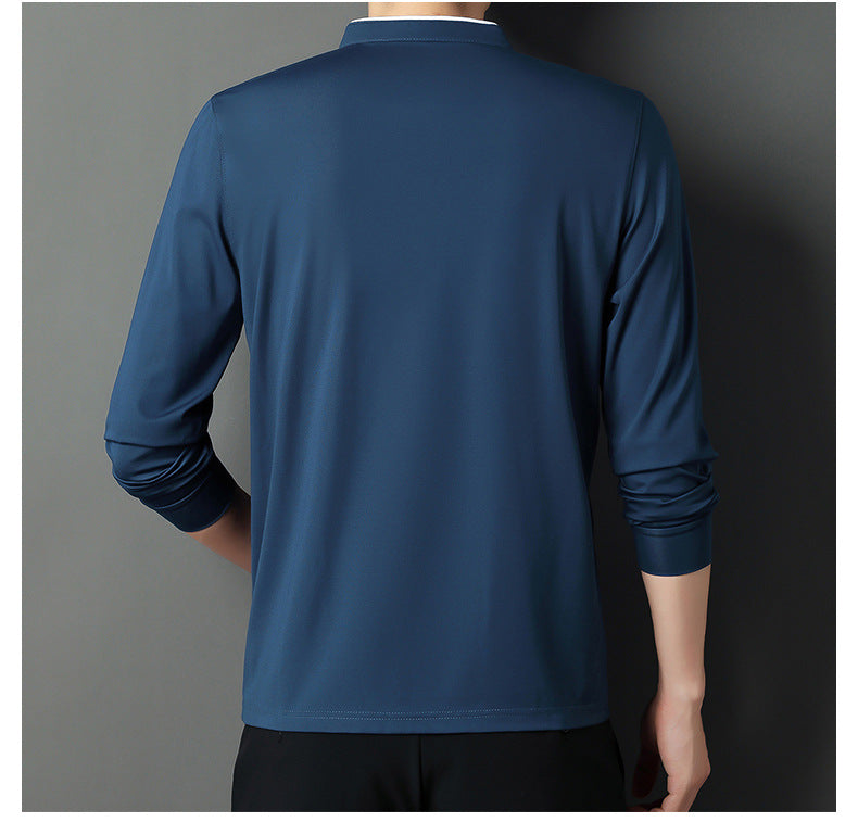 Metro Men's Long-Sleeve Stand-Collar Shirt