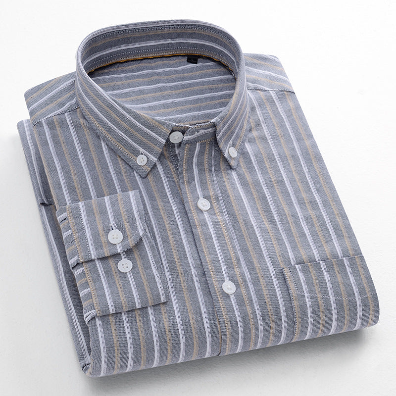 Metro Men's Cotton Striped Shirt