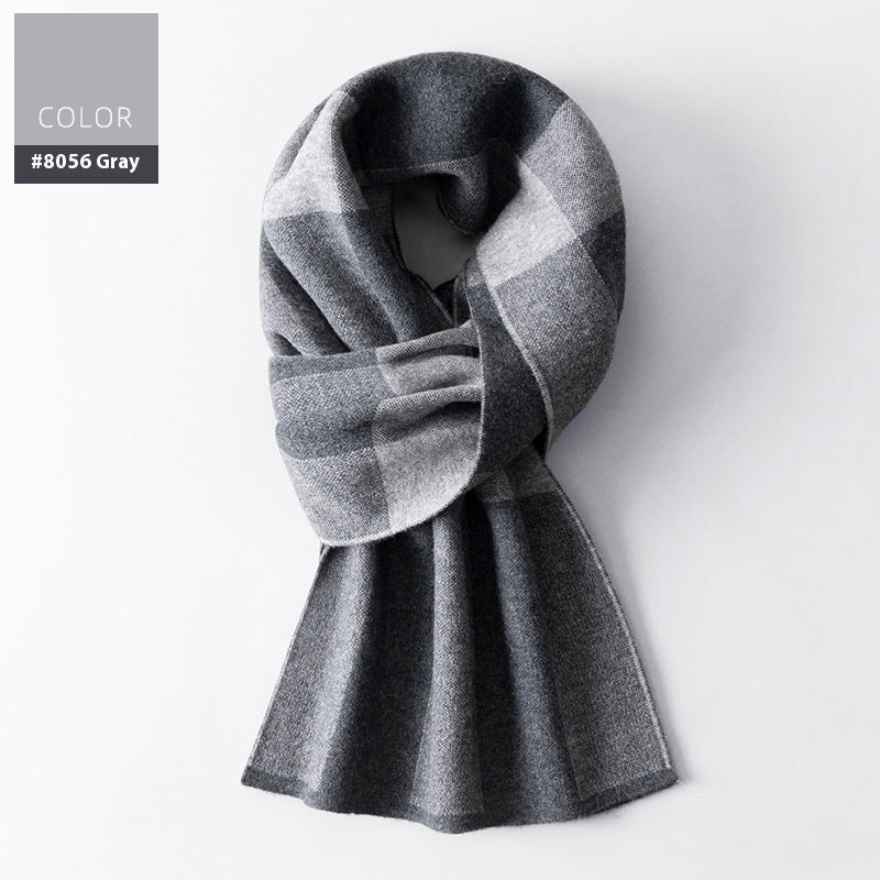 Ember Men's Wool Plaid Scarf
