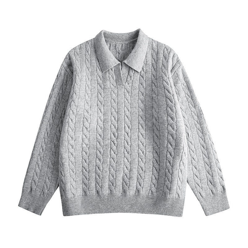 Atlas Men's Cable-Knit V-Neck Sweater