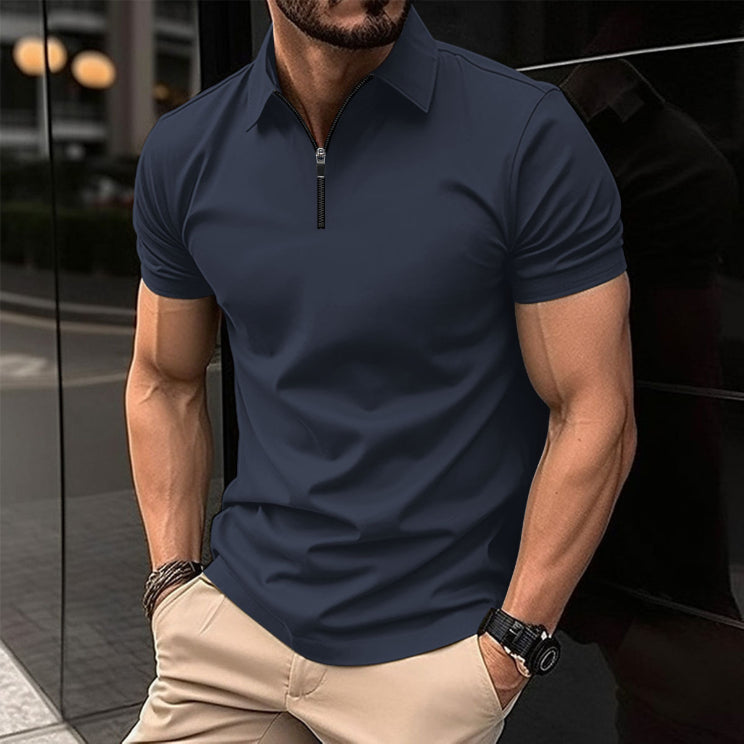 Metro Men's Zip Lapel Top