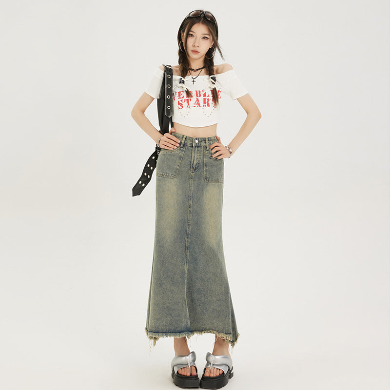 Sway Fenwick Retro Denim Skirt