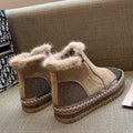 Stride Platform Rhinestone Ankle Boots