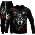 District Men's Hooded Printed 3D-Print Tracksuit
