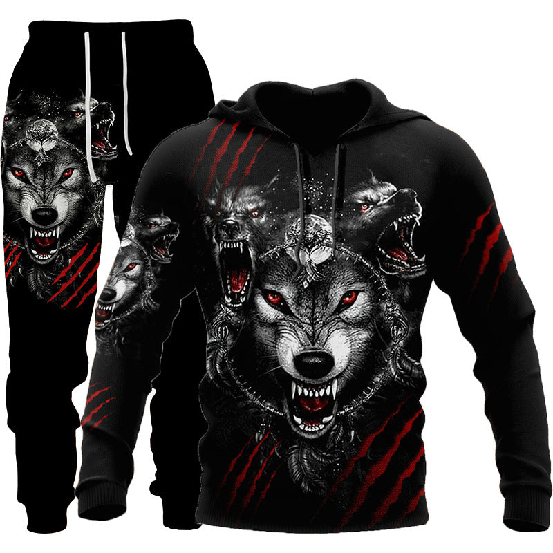 District Men's Hooded Printed 3D-Print Tracksuit
