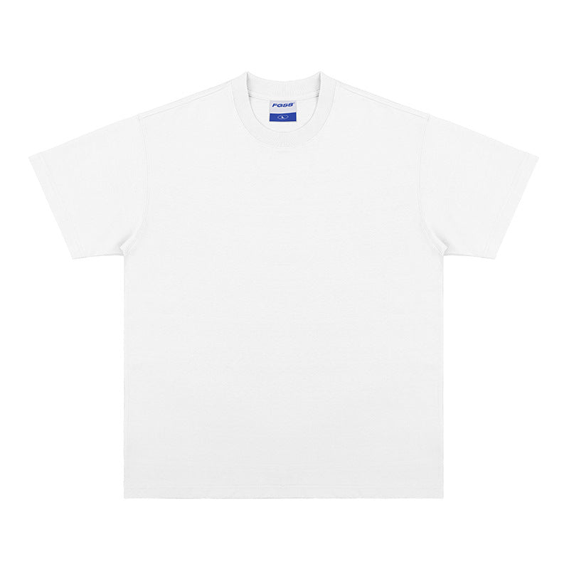 Relaxed cotton tee in white