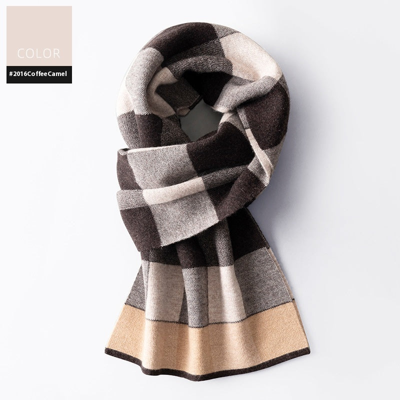 Ember Men's Wool Plaid Scarf
