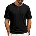 Metro Men's Ribbed Henley Shirt