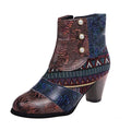 Stride Chunky Zip Printed Ankle Boots