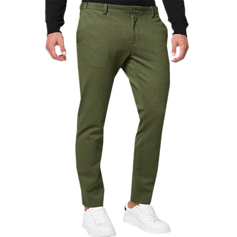 Rover Men's Slim Pleated Tapered Trousers