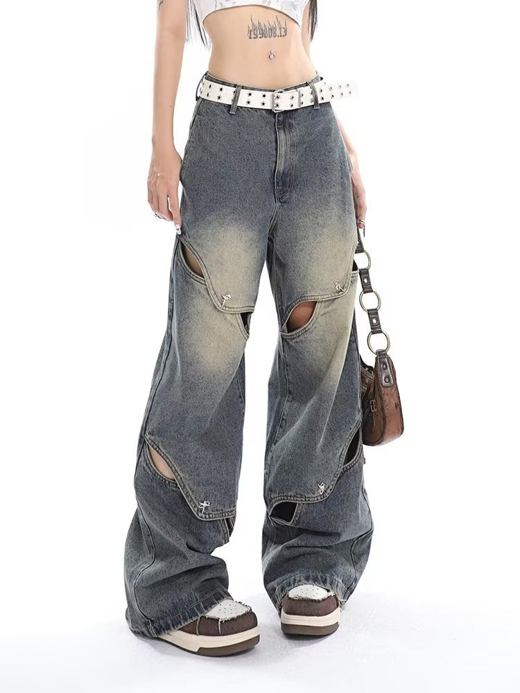 Indigo Bexley Retro Wide-Leg Jeans