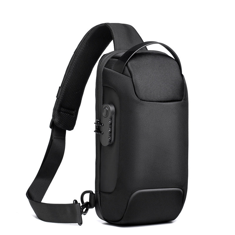 Men's sling bag in black