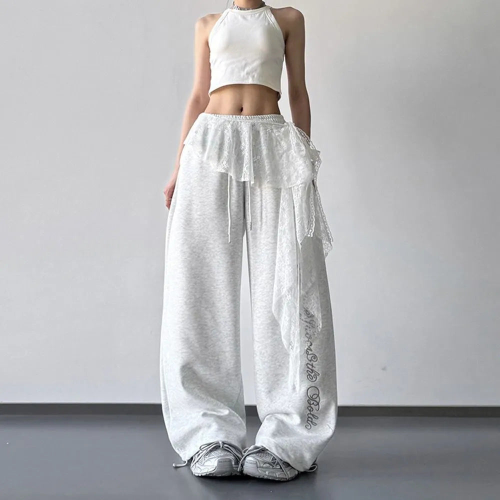 Flow Lace Wide-Leg Trousers