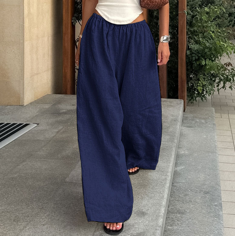 Flow Calder Linen Cotton Wide-Leg Trousers