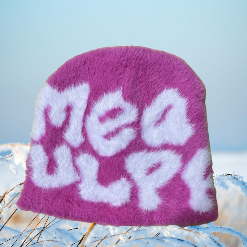 Ember Knit Letter-Print Jacquard Beanie