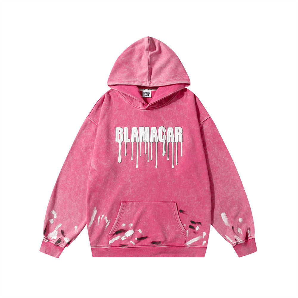 District Men's Loose Printed Hoodie