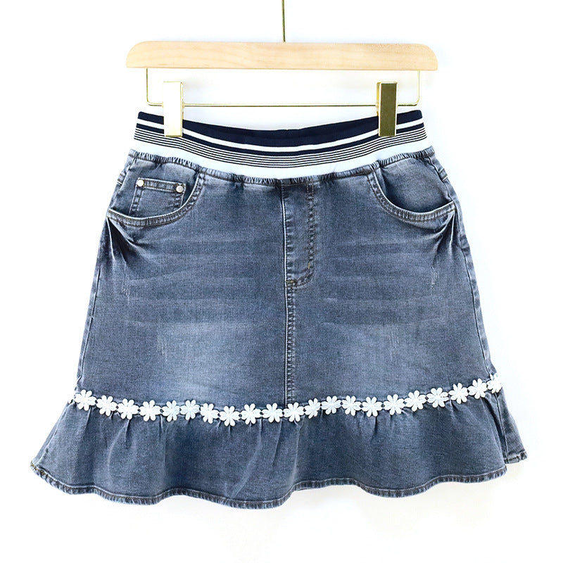 Sway Arden Embroidered Denim Skirt