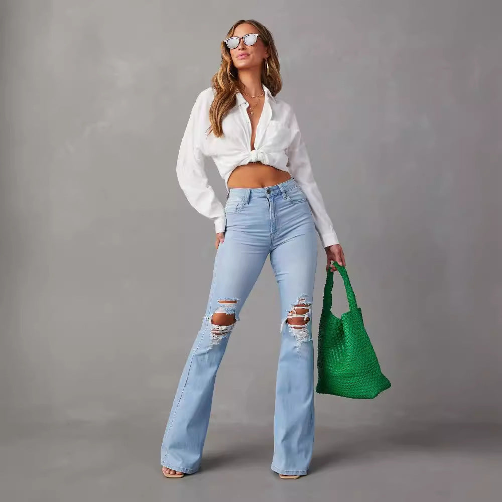 Indigo Arden Wide-Leg Jeans