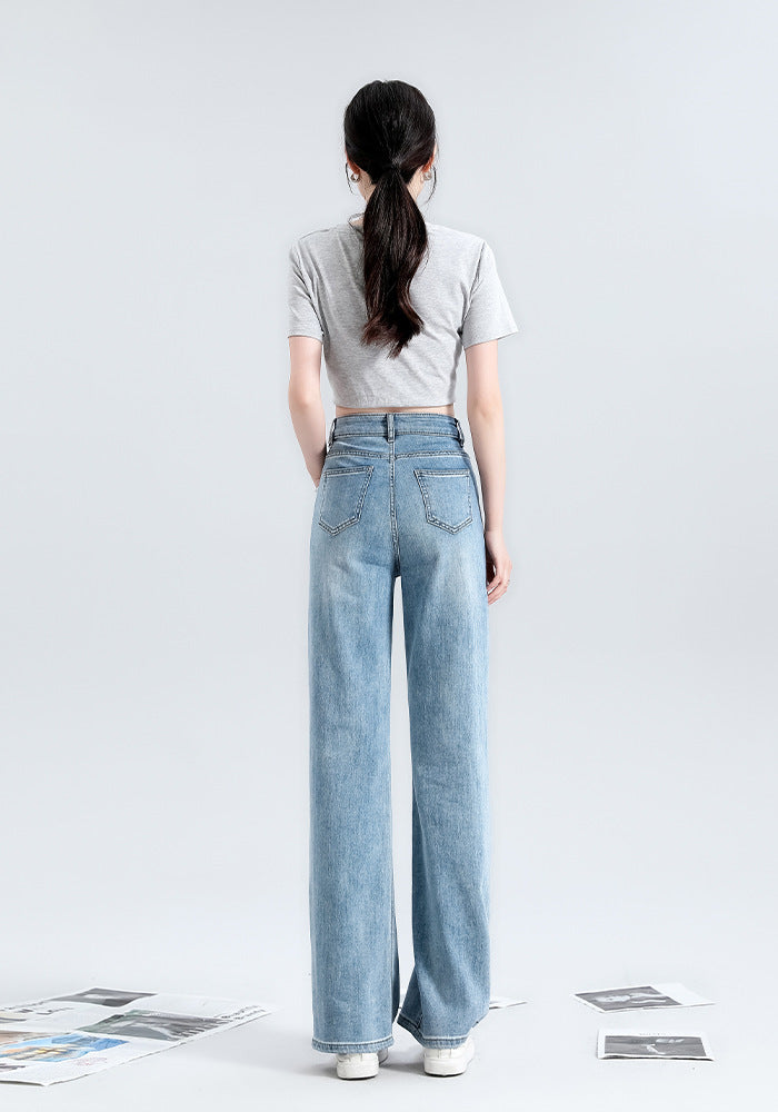 Indigo Perrin Wide-Leg Jeans