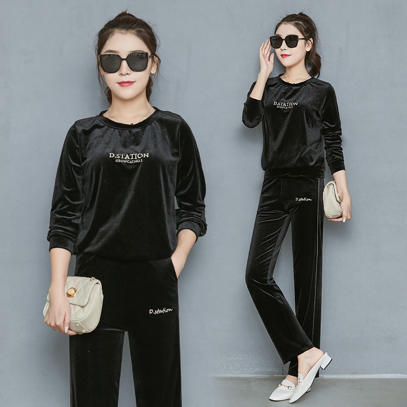 Sera Velvet Wide-Leg Trousers