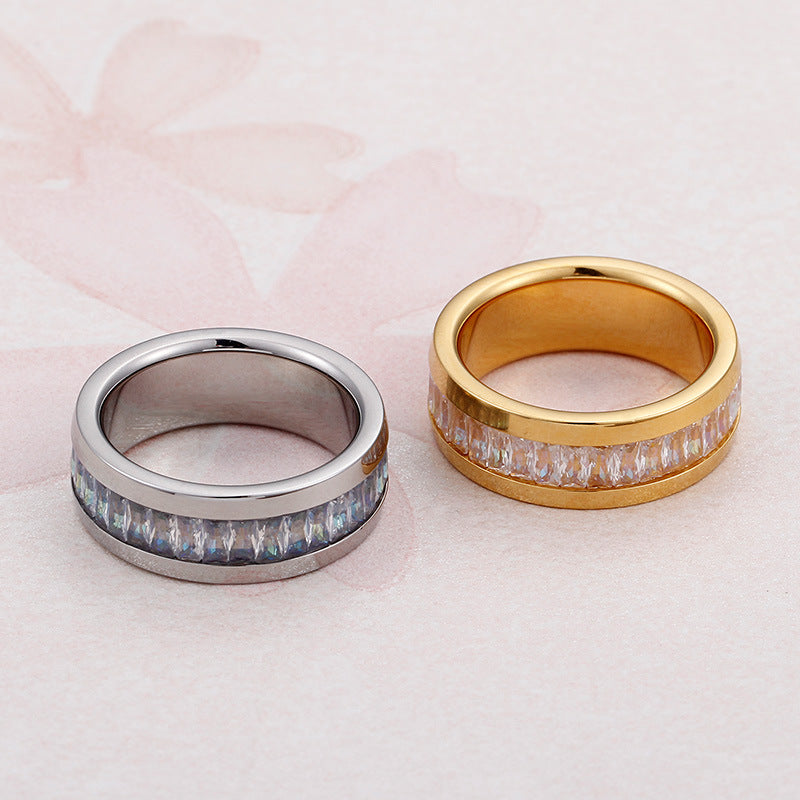 Lune Bexley Stainless Steel Titanium Steel Ring
