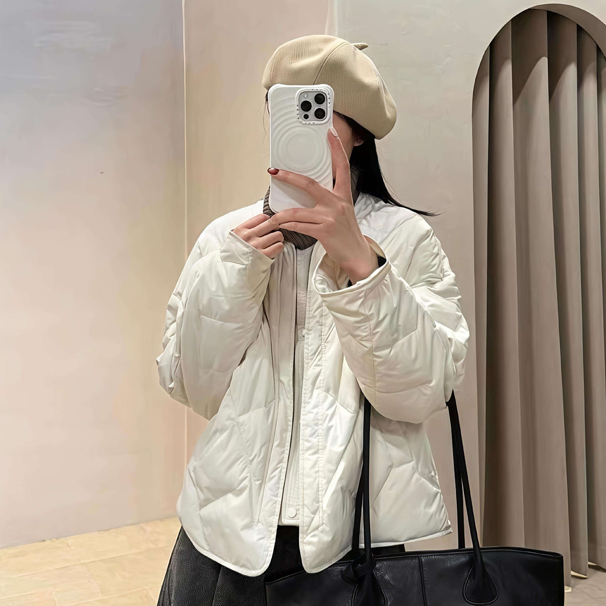 Lumen Cotton Quilted Padded Puffer Jacket