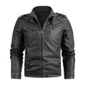Halo Men's Faux-Leather Leather Vintage Biker Jacket