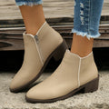 Stride Chunky Zip Water-Resistant Ankle Boots