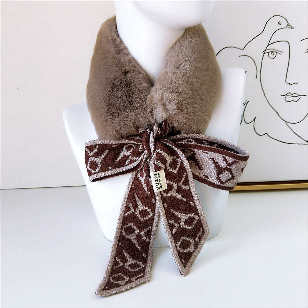 Ember Plush Houndstooth Scarf