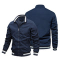 District Men's Zip-Up Stand-Collar Striped Bomber Jacket