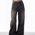 Indigo Relaxed Washed Retro Straight Jeans