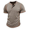 Metro Men's Short-Sleeve Round Henley Shirt