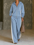 Sera Wide-Leg Zip-Up Colour-Block Tracksuit