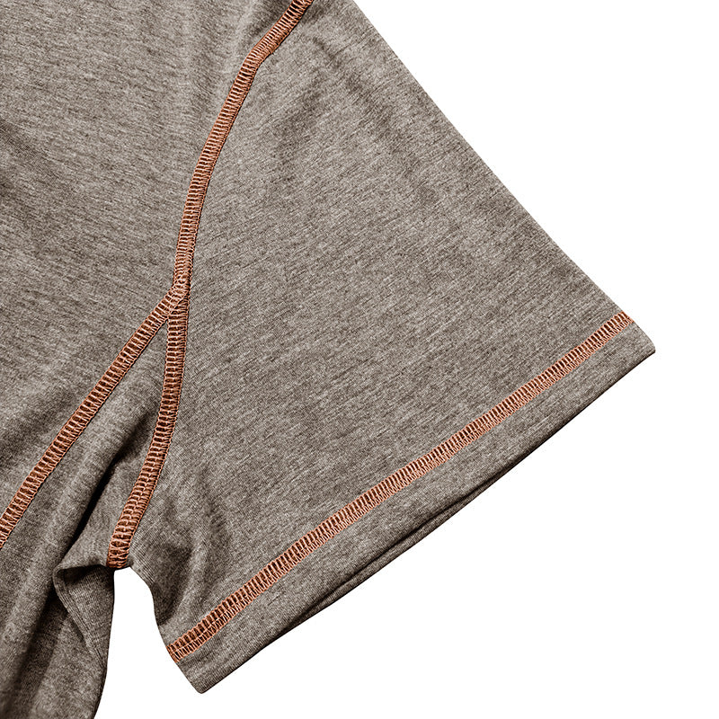 Metro Men's Short-Sleeve Round Henley Shirt