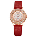 Tempo Minimalist Round Rhinestone Watch