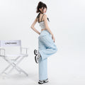 Rover Wide-Leg Straight Drawstring Cargo Pants