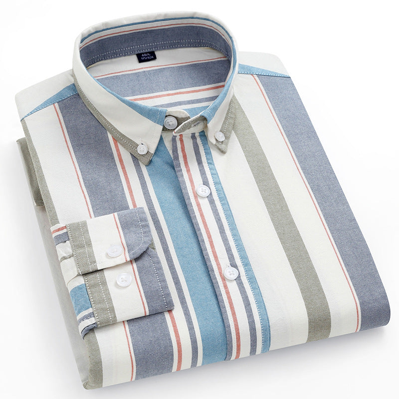 Metro Men's Cotton Striped Shirt