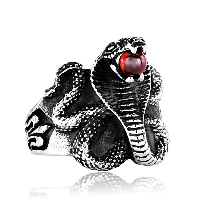 Lune Bexley Stainless Steel Titanium Steel Vintage Ring