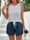 Sera Striped Printed Two-Piece Set