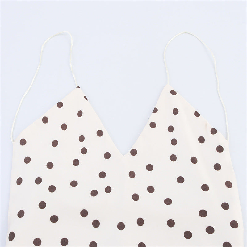 Sway Satin Silky Polka-Dot Midi Skirt