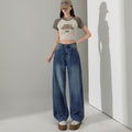 Indigo Bexley Relaxed Wide-Leg Jeans