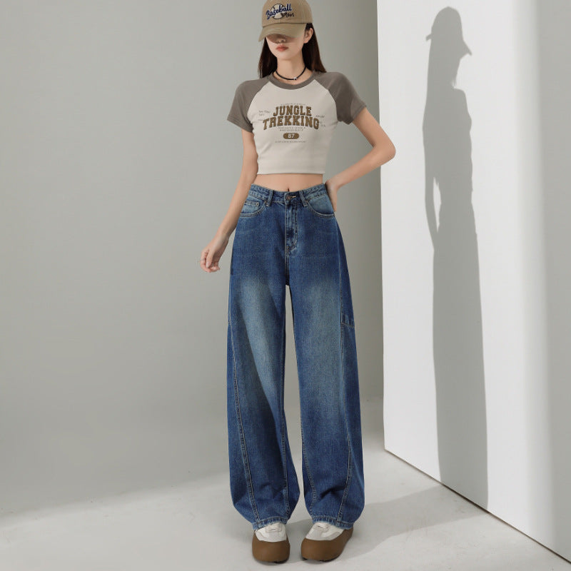 Indigo Bexley Relaxed Wide-Leg Jeans