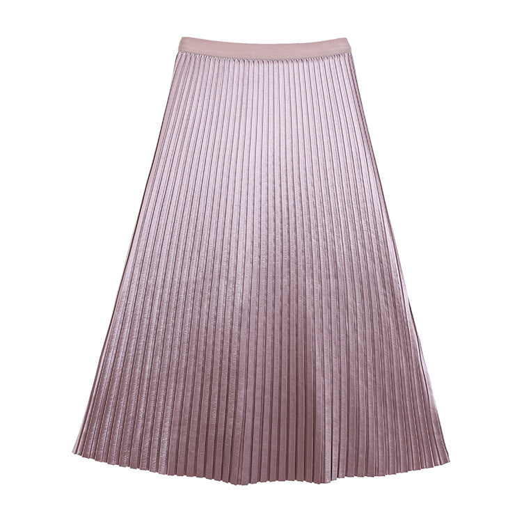 Sway Satin Pleated Midi Skirt