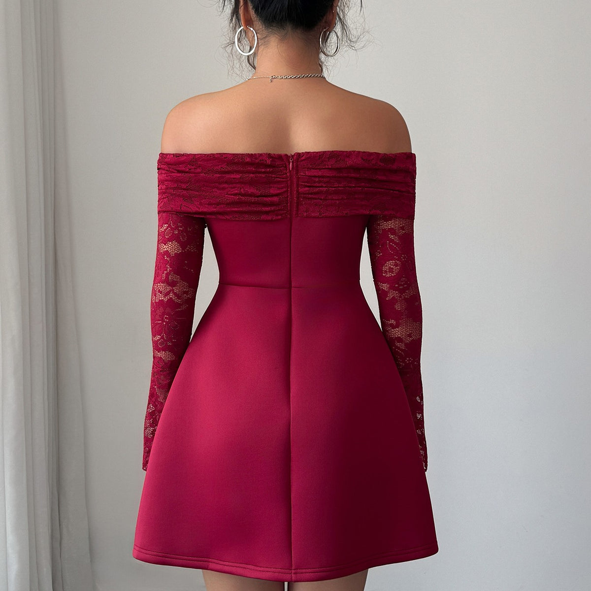 Nova Lace Long-Sleeve Maxi Dress
