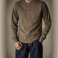 Metro Men's Cotton Slim Retro Henley Shirt